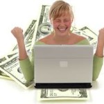 woman working from home makeing alot of money